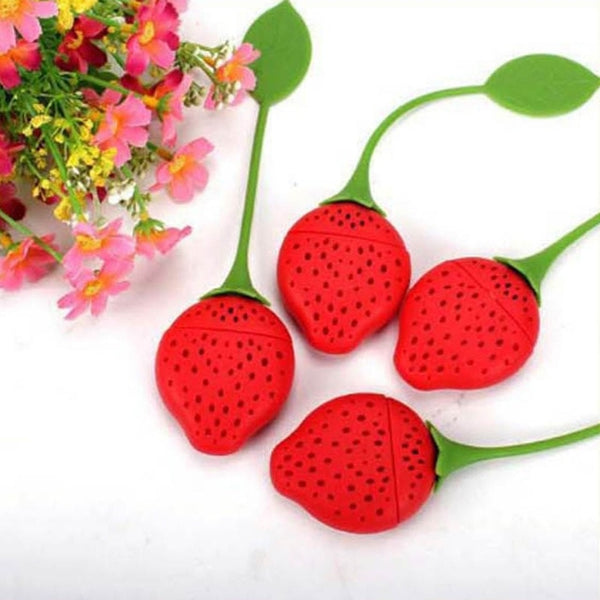 1pc Strawberry Tea Infuser Stainless Steel Tea Ball Leaf Tea Strainer